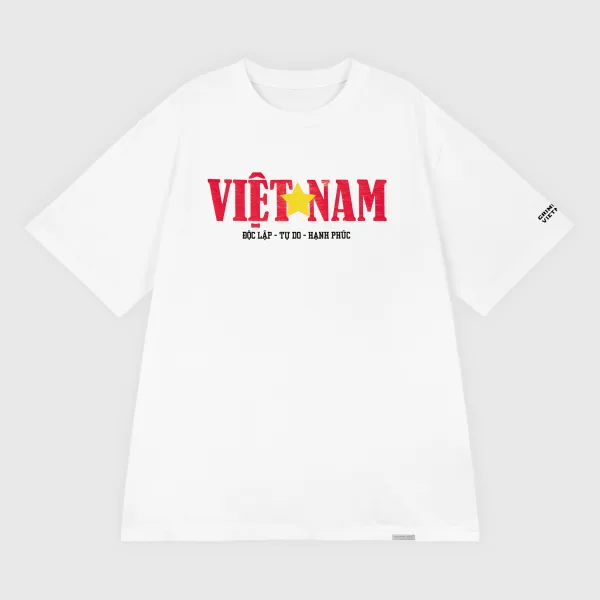 Áo Độc Lập - Tự Do - Hạnh Phúc // Trắng