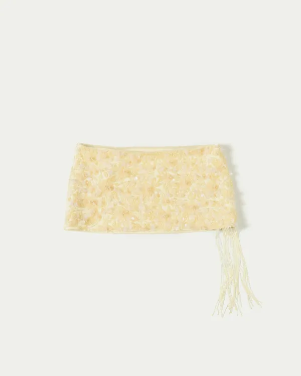 Skin Memory Beaded Mini Skirt