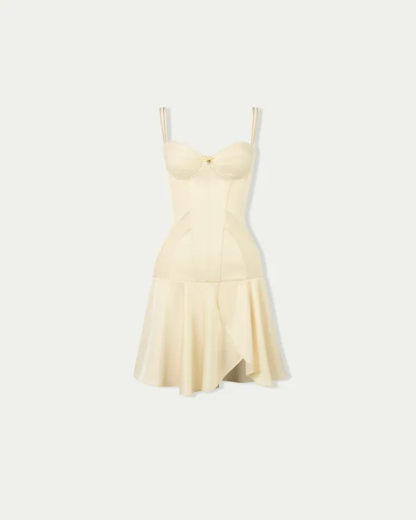 Clavicle Dentelle Corset Mini Dress