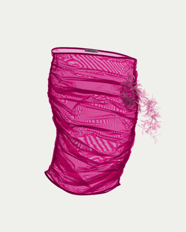 Interrupt Ruched Midi Skirt