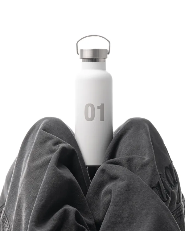 SSMA STAINLESS STEEL WATER BOTTLE - WHITE