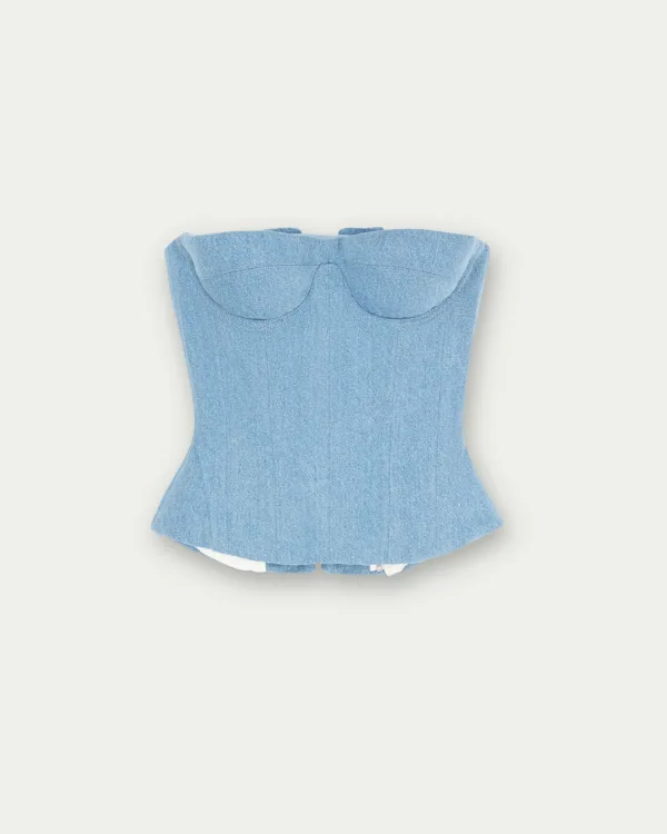 Paradise Denim Cupped Corset