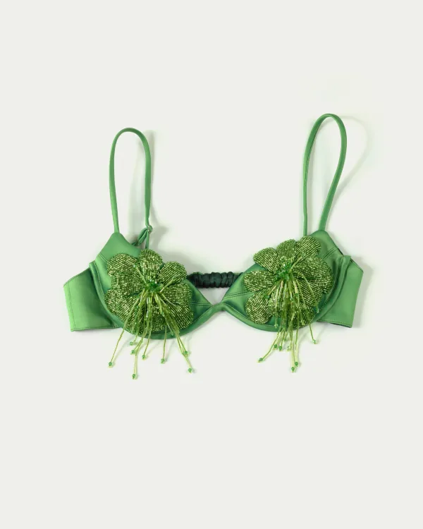 Bare Tip Satin Bra Top