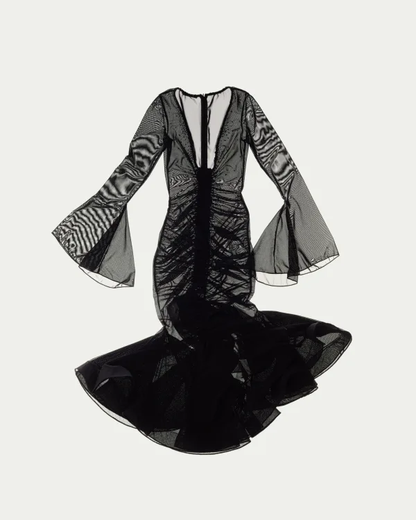 Celeste Beaded Mesh Dress