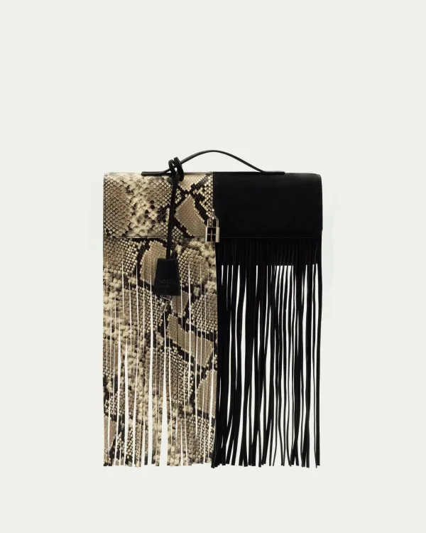 Extended Yinyang Fringe Mini Clutch