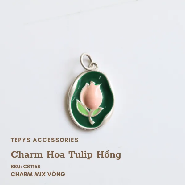 Charm Hoa Tulip Hồng