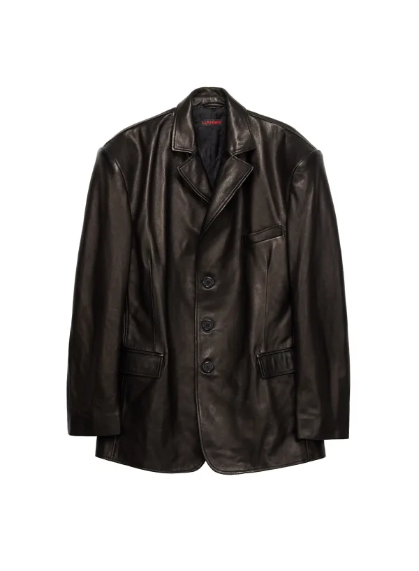 LEATHER BLAZER