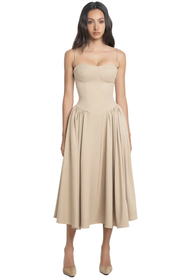 GABRIELLA DRESS - BEIGE