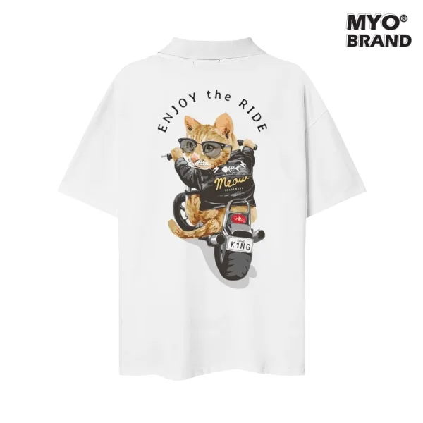 Áo Polo MYO In Hình Cute Cat – Enjoy The Ride