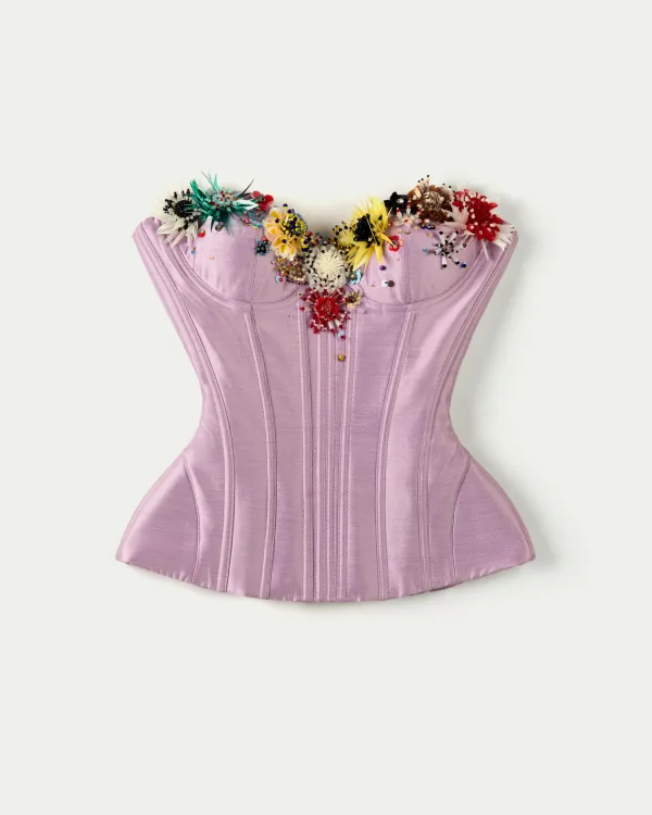 Sea Whip Hand-Embellished Corset