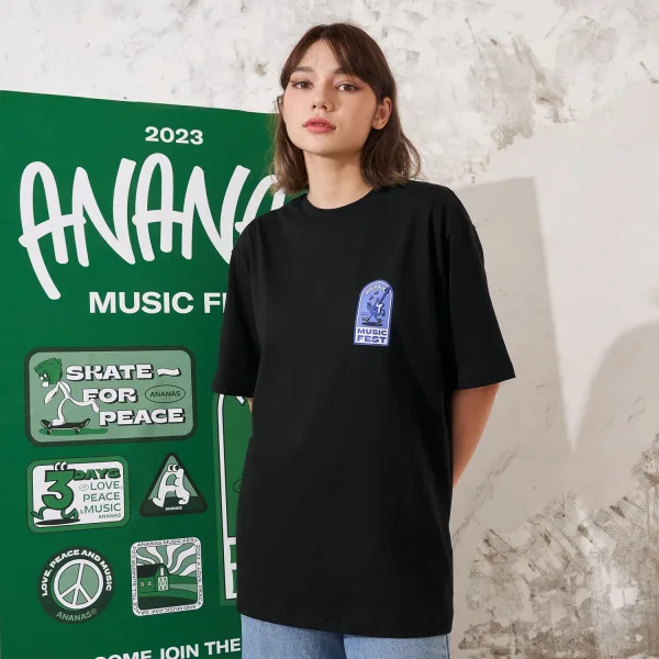 Graphic Tee - The Guitar Sings - Jet Black