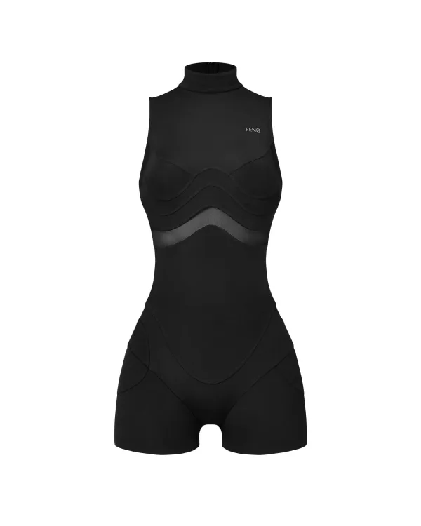 A1 BLACK PLAYSUIT