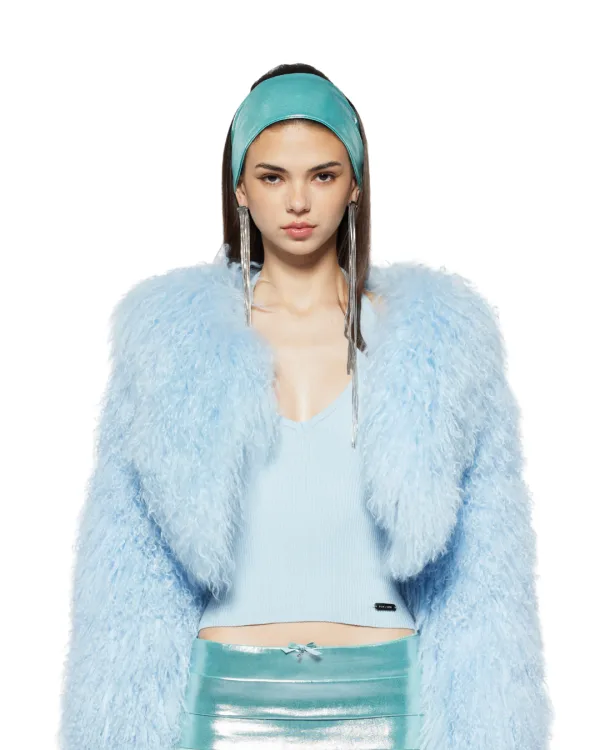 Bluebird Fur Cropped Coat