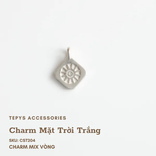 Charm Mặt Trời Trắng