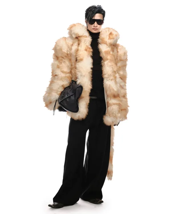 CAT OVERSIZE FAUX FUR JACKET