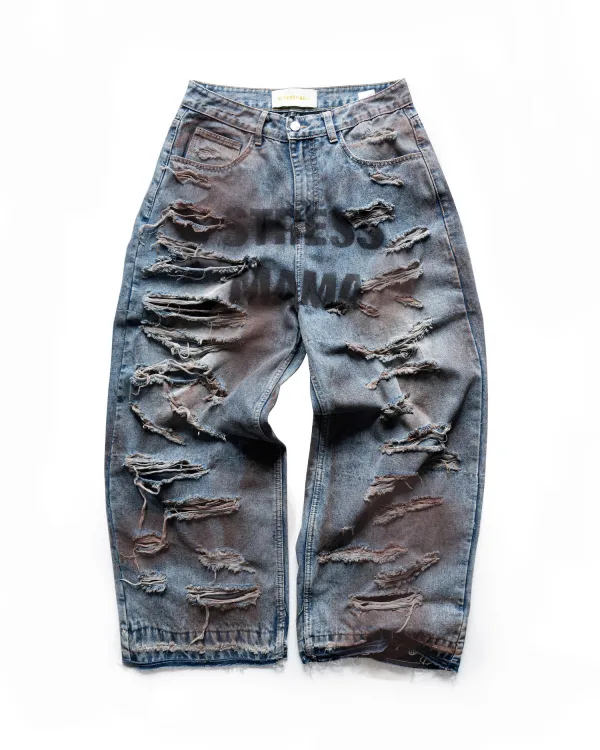 HOLIDAY24 DESTROYED JEANS - BLUE