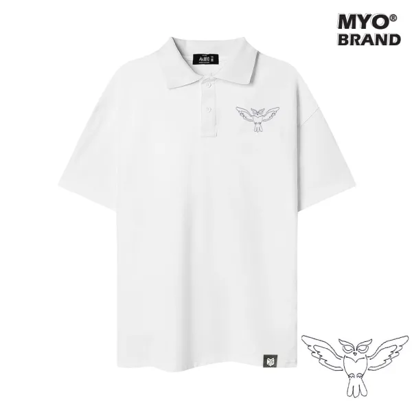 Áo Polo Form Rộng MYO Thêu Hình Cú