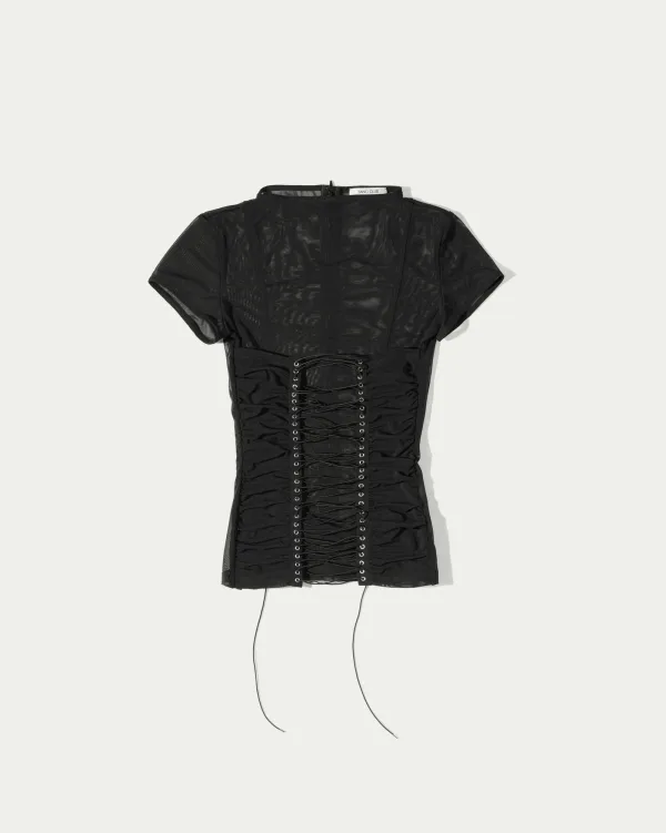 Vermillion Lace-up T-shirt