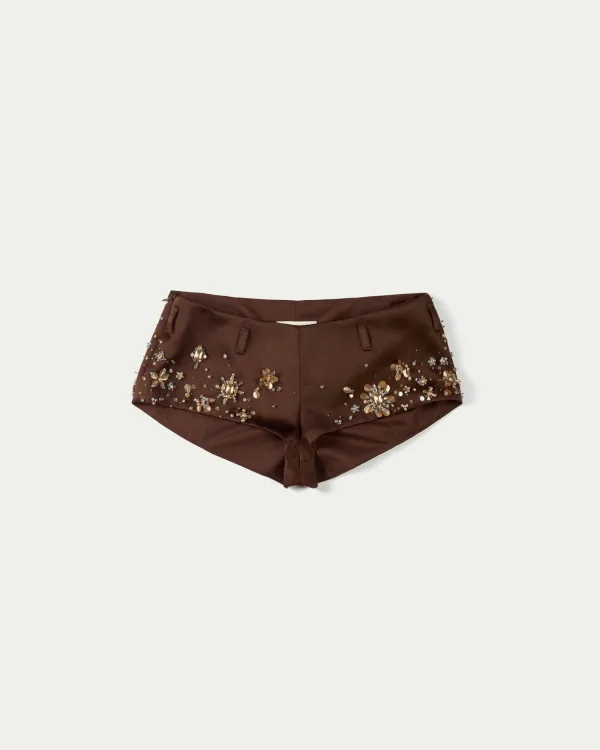 Isla Hand-Embellished Mini Shorts