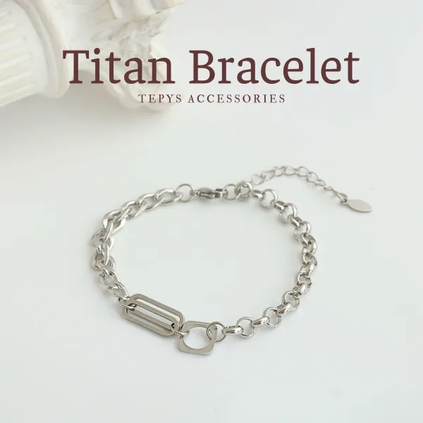 Lắc Tay Round Square Chain