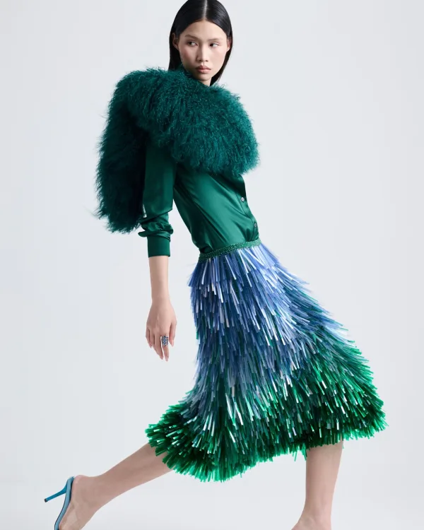 Into The Night Sequin Midi Skirt