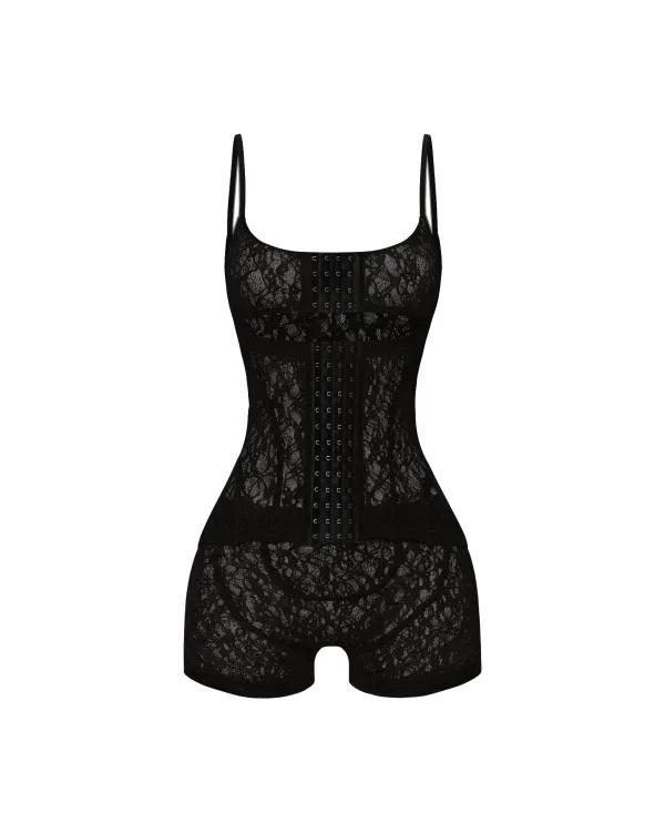 GEN LACE BLACK PLAYSUIT