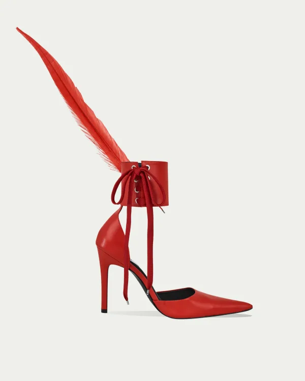 Parrot Ankle Lace-up Heels