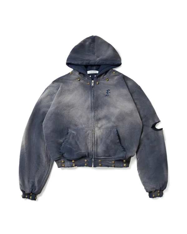 NAVY KNOCKER ART HOODIE ZIP