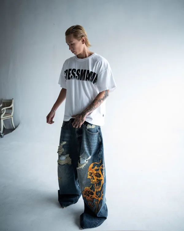 SSMA FADED LOGO T-SHIRT - WHITE
