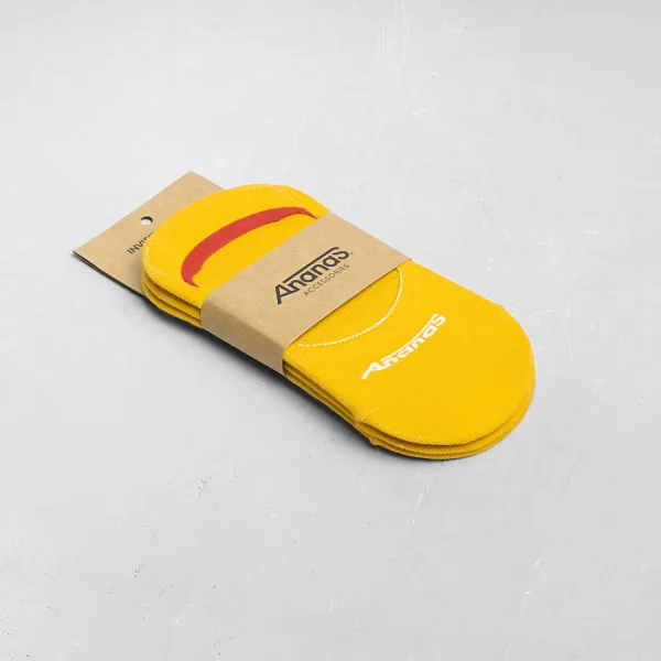 Invisible Socks Pack - Ananas Typo - Mimosa