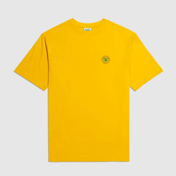 Merchandise Tee - AXGC Logo Badge - Old Gold