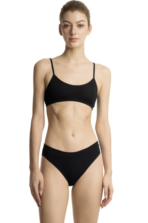 COTTON CLASSIC BRIEF - BLACK