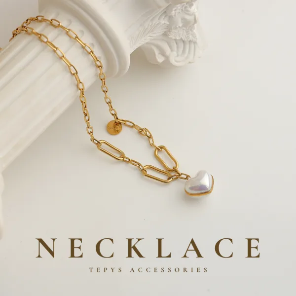 Dây Chuyền Pearl Heart Gold