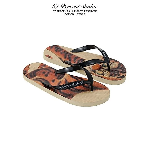 Dép Kẹp Xốp In Hình 67PERCENT/67% - TIGER FLIP-FLOPS