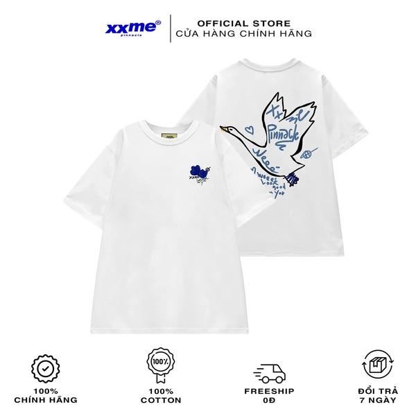 Áo thun tay lỡ nam nữ cotton thoáng mát Weeé Fly Tee - XXME – Trắng