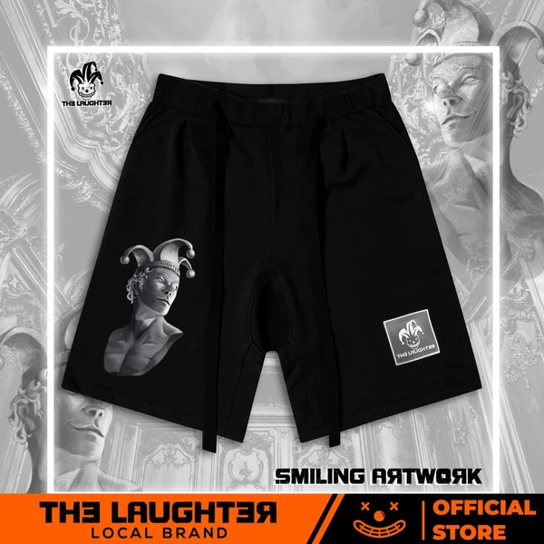 Local brand [The Laughter] �Smiling Artwork Shorts -  Quần Short Đũng Thụng Hip Hop