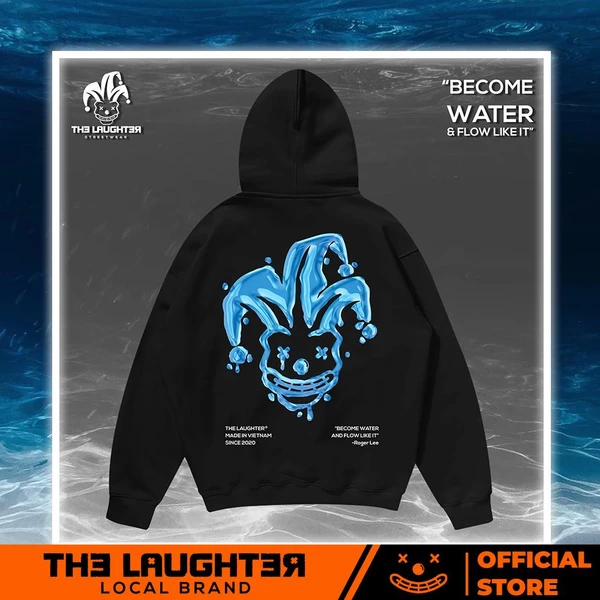 Local brand The Laughter - HOODIE WATER - Áo MŨ NỈ DA CÁ