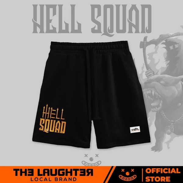 Local brand Laughter Hell Squad Shorts - Quần Shorts Streetwear Unisex 100% Cotton