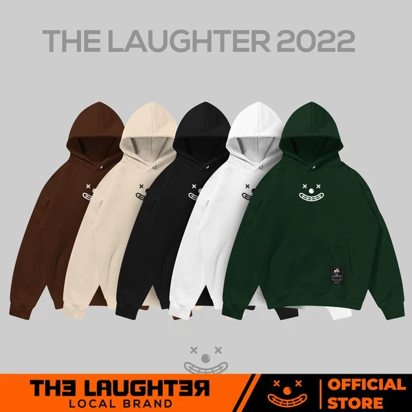 Local brand LAUGHTER LOGO SIGNATURE HOODIE - ÁO HOODIE MŨ STREETWEAR - NỈ CHÂN CUA 350gsm