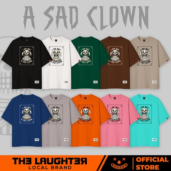 Local brand LAUGHTER SAD CLOWN T-SHIRT - Áo phông Oversize Streetwear
