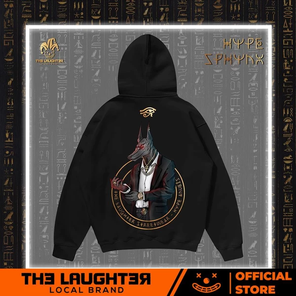 Local brand The Laughter - HOODIE HYPE ANUBIS - Áo MŨ NỈ DA CÁ