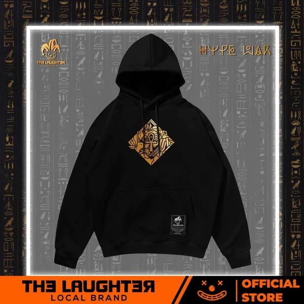 Local brand LAUGHTER HYPE WAR - Áo nỉ mũ Oversized Cotton