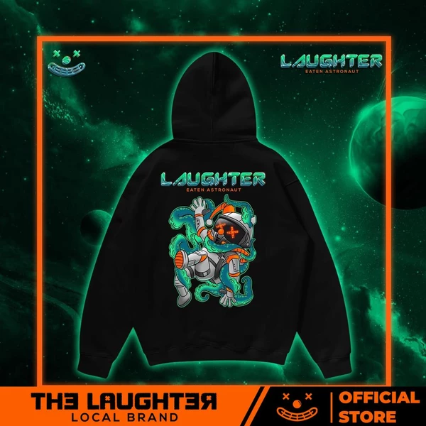 Local brand LAUGHTER EATEN ASTRONAUT HOODIE - Áo Hoodie Nỉ Chân Cua Cotton - Phi Hành Gia