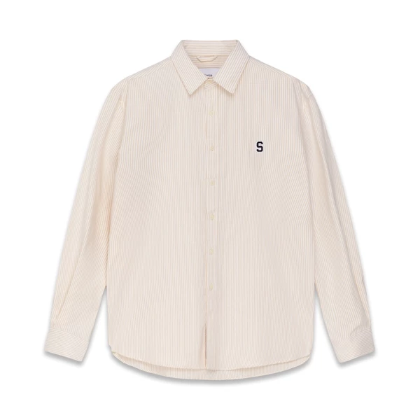 Áo sơ mi SilenceStandard Premium Oxford Shirt Logo S thêu/ kẻ vàng [SO02]