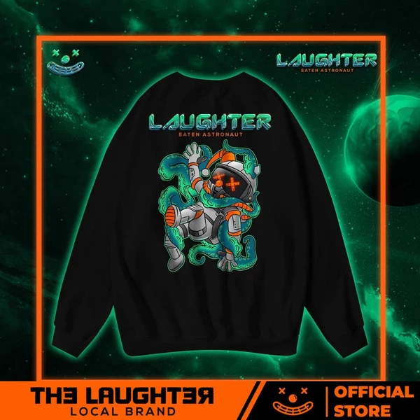 Local brand LAUGHTER EATEN ASTRONAUT SWEATER - Áo nỉ chân cua cotton - PHI HÀNH GIA