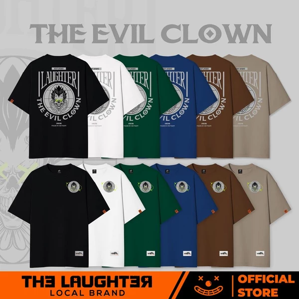 Local brand LAUGHTER EVIL CLOWN T-SHIRT - Áo phông Basic Oversize Streetwear