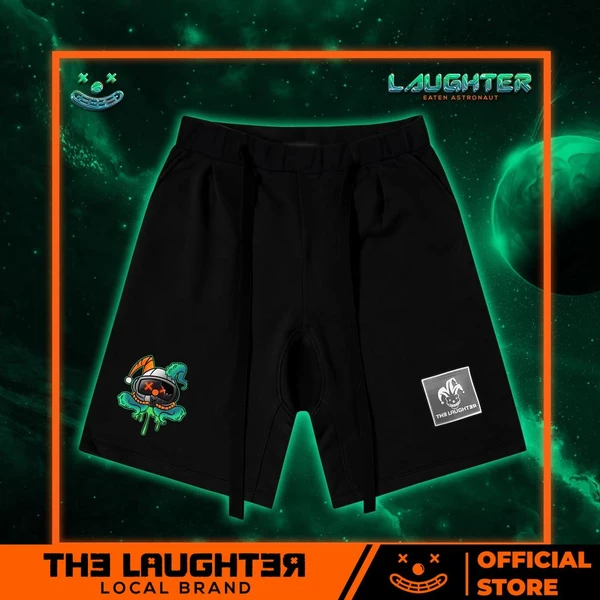 Local brand [The Laughter] EATEN ASTRONAUT Shorts -  Quần Short Nỉ Cotton Phi Hành Gia Đũng Thụng Hip Hop