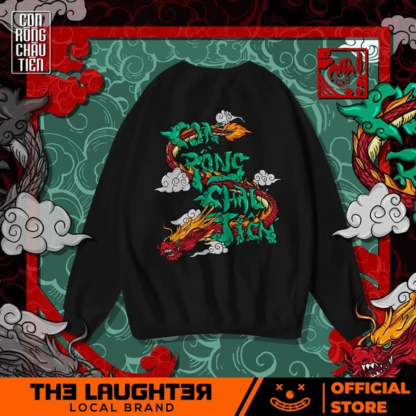 Local brand The Laughter - CON RỒNG CHÁU TIÊN SWEATER Áo DÀI TAY- NỈ DA CÁ