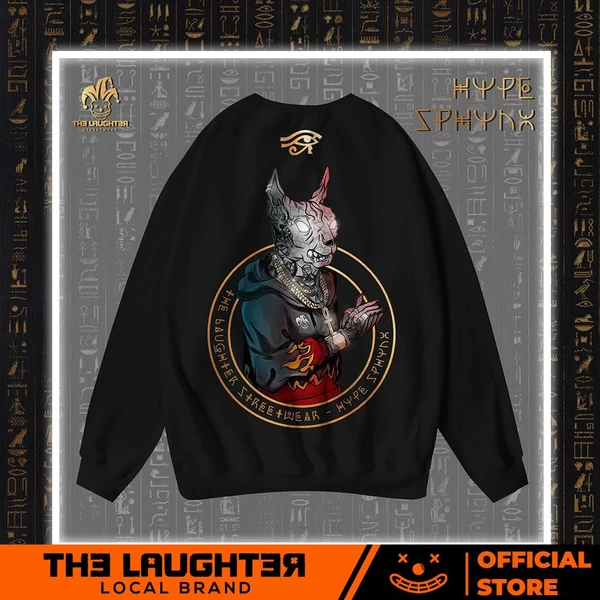 Local brand The Laughter - HYPE SPHYNX Áo DÀI TAY SWEATER - NỈ DA CÁ