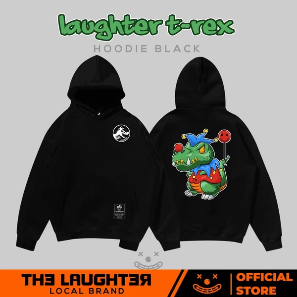 Local brand LAUGHTER T-REX HOODIE - ÁO MŨ HOODIE - NỈ CHÂN CUA 350gsm
